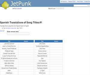 Spanish Translations of Song Titles 1