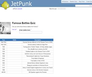 Famous Battles Quiz