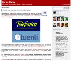 Telefónica negocia la compra de Tuenti, según Carlos Blanco (carlosblanco.com)