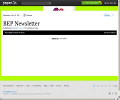 BEP Newsletter Nov. 02, 2011