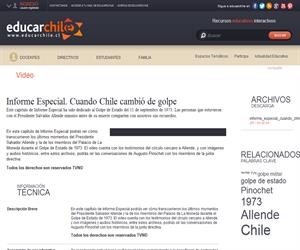 Informe Especial. Cuando Chile cambió de golpe (Educarchile)