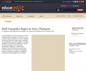 Perfil Topográfico Región de Arica y Parinacota (Educarchile)