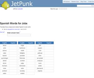 Spanish Words for Jobs