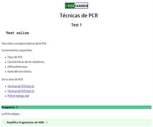 Test (1) sobre las técnicas de PCR