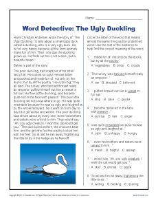 Word Detective: The Ugly Duckling