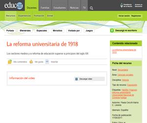 La reforma universitaria de 1918