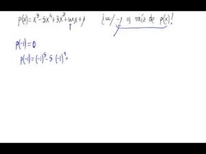 Valor de un parámetro y raíz de un polinomio
