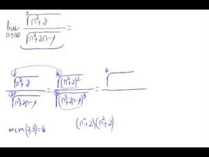 Límite de un cociente de raíces de polinomios