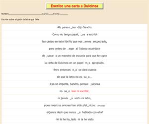32ª Ficha de ortografía de Don Quijote de la Mancha