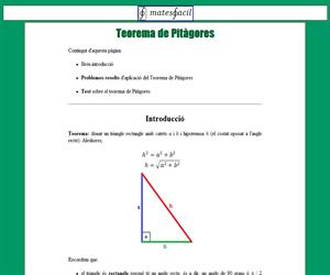 Teorema de Pitàgores (test i problemes)