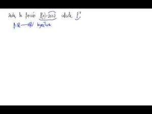 Inversa de una función (función lineal)