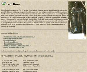 Lord Byron, breve biografía y poemas en inglés traducidos al castellano (dim.uchile.cl)
