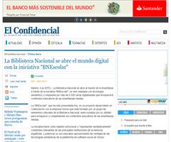 El Confidencial: La Biblioteca Nacional se abre el mundo digital con la iniciativa "BNEscolar"