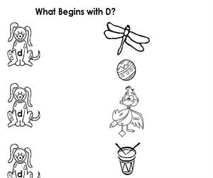 Activity Sheet - Draw a line to D (Educarchile)