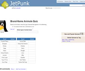 Brand-Name Animals Quiz