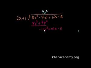 Divisiones algebraicas largas (Khan Academy Español)