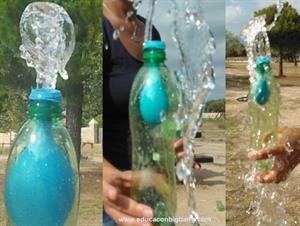 Experimento de presión del aire: infla un globo dentro de una botella