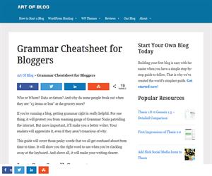 Grammar Cheatsheet for Bloggers. Avoiding Classic Embarrassments (Art of Blog)