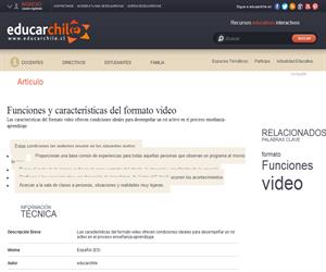 Funciones y características del formato video (Educarchile)