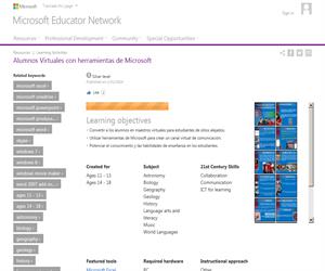Alumnos Virtuales con herramientas de Microsoft