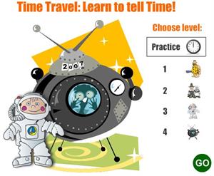 Time Travel. Aprende las horas en inglés (abcya.com)