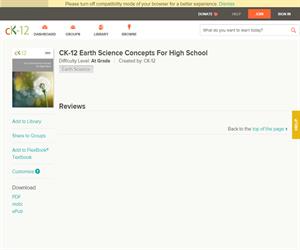 CK-12 Earth Science Concepts For High Schoo? At grade