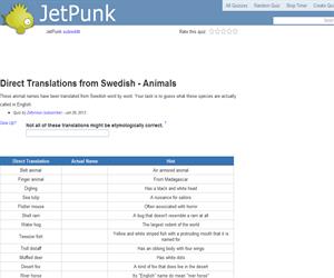 Direct Translations from Swedish - Animals