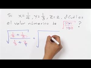 Calcular el VALOR NUMÉRICO de una expresión algebraica con FRACCIONES