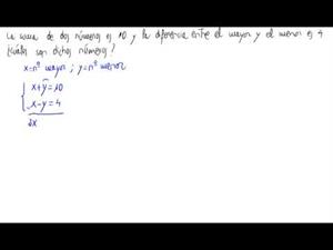 Problema de sistema de ecuaciones lineales (números)