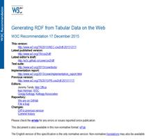 Generar RDF desde datos tabulares en la Web. Recomendación del W3C