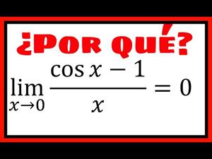 Límite cuando x tiende a cero de cos x-1/x. Demostración