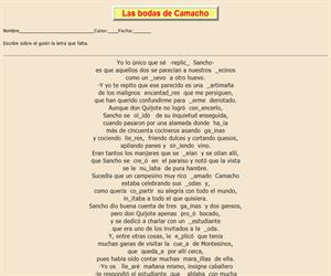 76ª Ficha de ortografía de Don Quijote de la Mancha