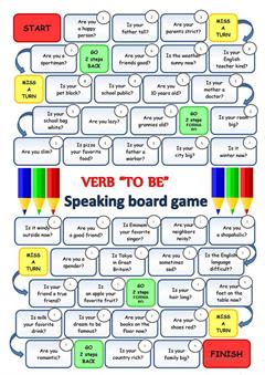 Verb To Be Speaking Boardgame Islcollective Didactalia