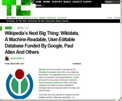 Wikidata, A Machine-Readable, User-Editable Database