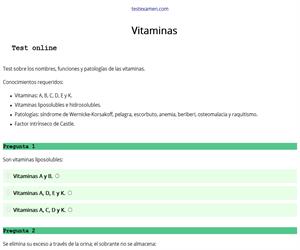 Test: Vitaminas