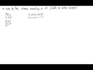 Problema de ecuaciones de primer grado (números consecutivos