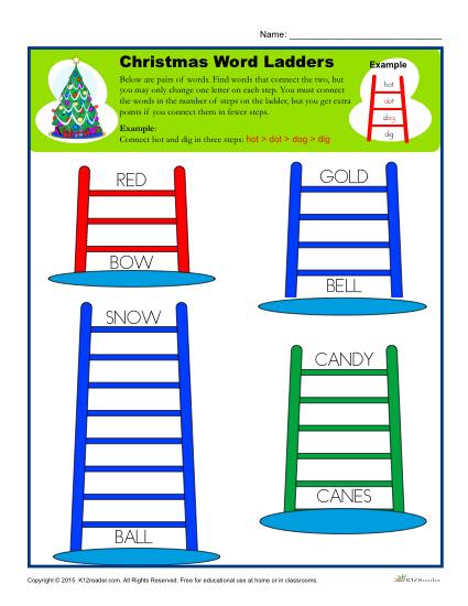 Christmas Word Ladders