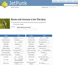Books with Animals in the Title Quiz