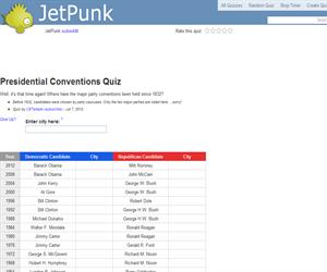 Presidential Conventions Quiz