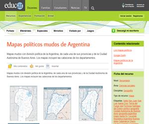 Mapas políticos mudos de Argentina