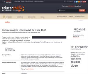 Fundación de la Universidad de Chile 1842 (Educarchile)