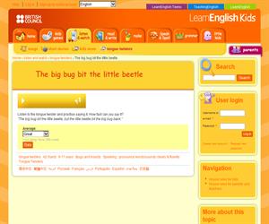 The big bug bit the little beetle, un trabalenguas de British Council
