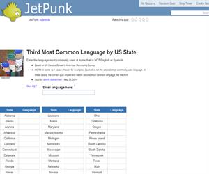 Third Most Common Language by US State