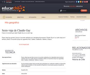 Sexto viaje de Claudio Gay (Educarchile)
