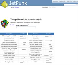 Things Named for Inventors Quiz