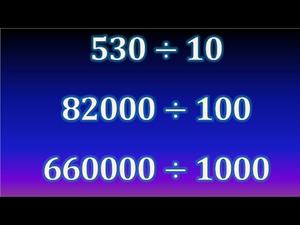 Dividir fácilmente entre 10, 100, 1000...