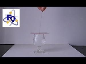 Experimento de física y química: jugando con una copa y una carta (fq-experimentos)
