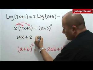 Solución de una ecuación que contiene logaritmos (JulioProfe)