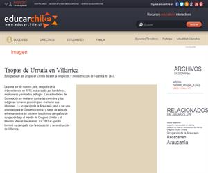 Tropas de Urrutia en Villarrica (Educarchile)