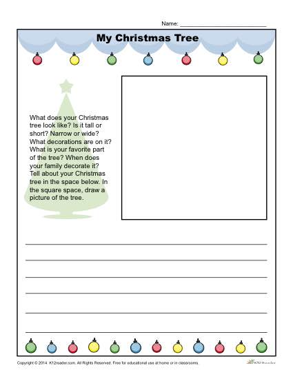 My Christmas Tree Writing Prompt